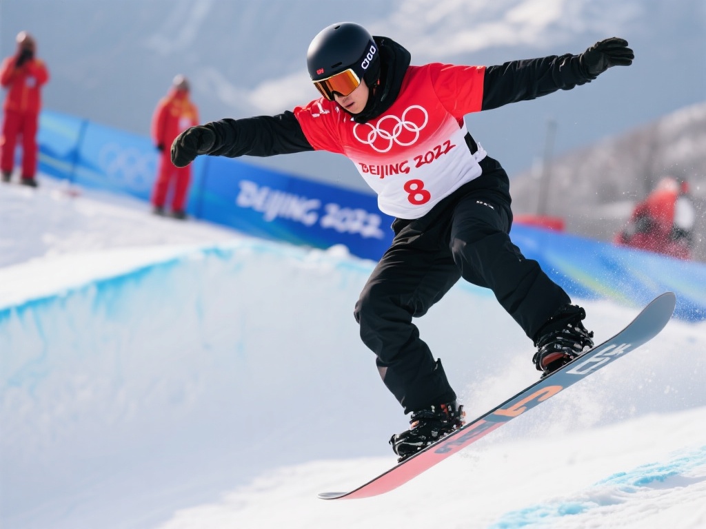 杨文龙在单板滑雪男子大跳台比赛中勇夺第八名 杨文龙在单板滑雪男子大跳台项目中取得的第